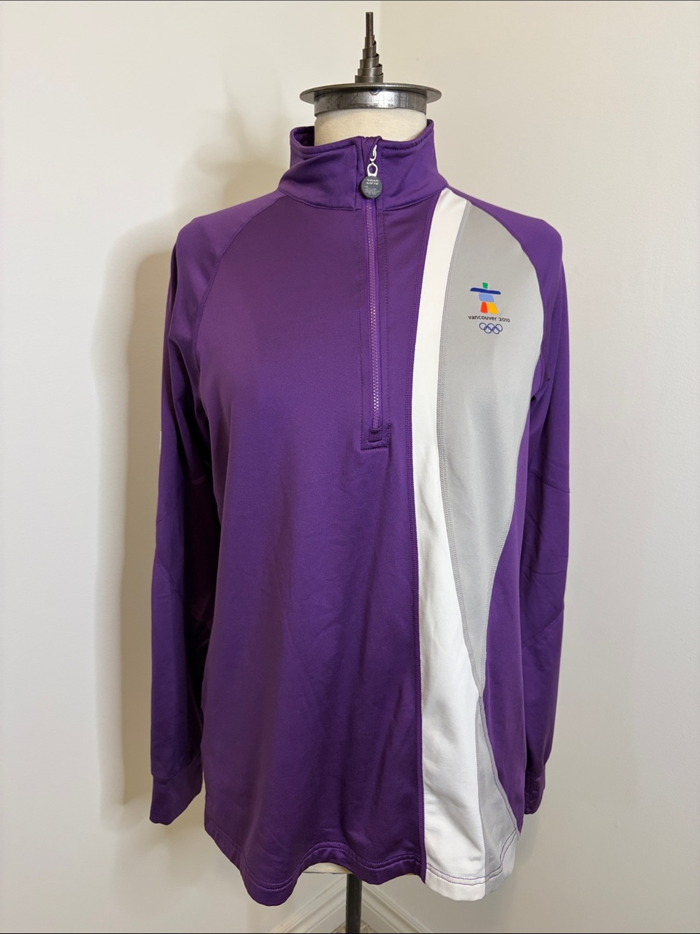 SUNICE Vancouver 2010 Olympic Winter Games Purple 1/2 Zip Pullover Jacket SZ XL